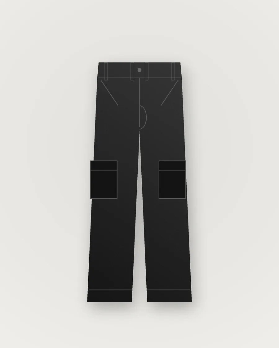 Black Cargo Joggers — front