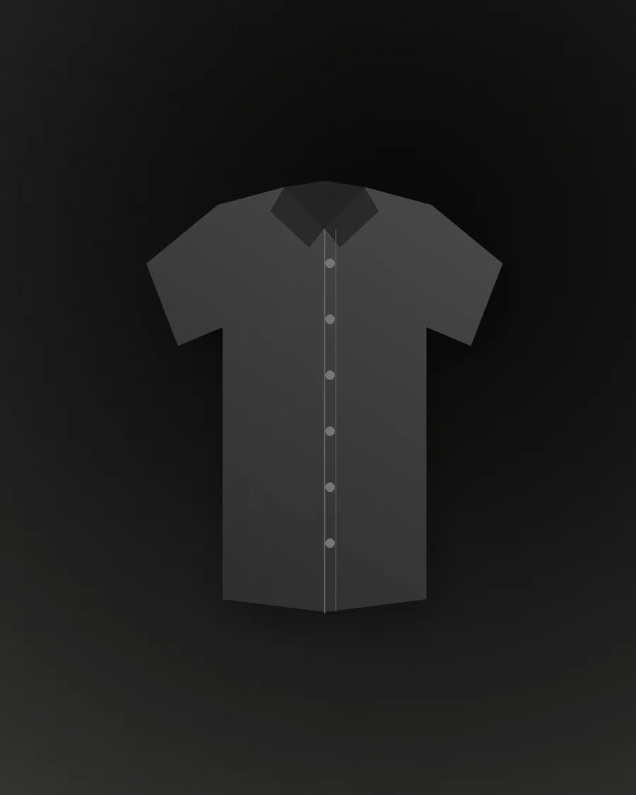 Charcoal Cuban Collar Shirt — lifestyle