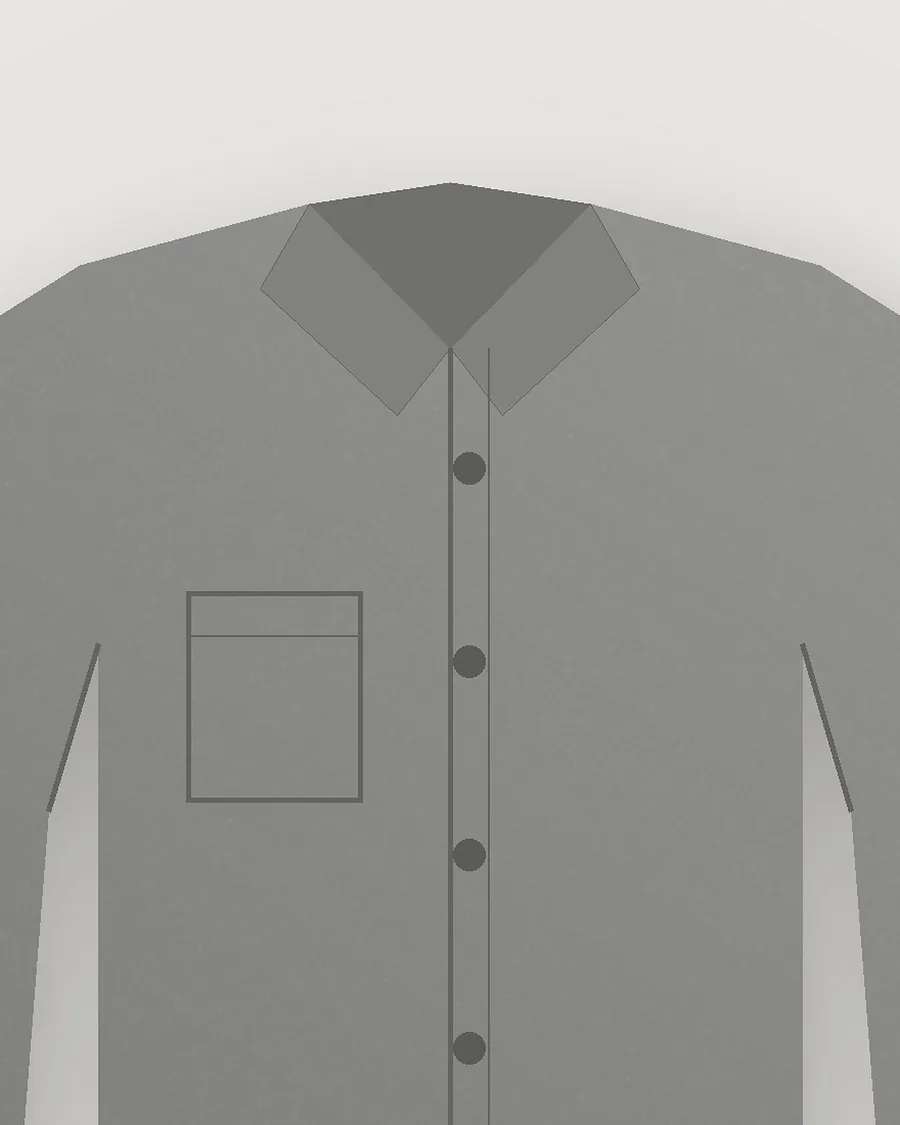Oversized Grey Overshirt — detail