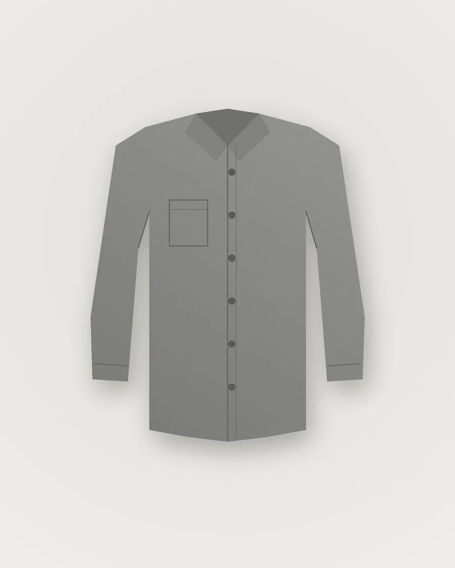 Oversized Grey Overshirt — front