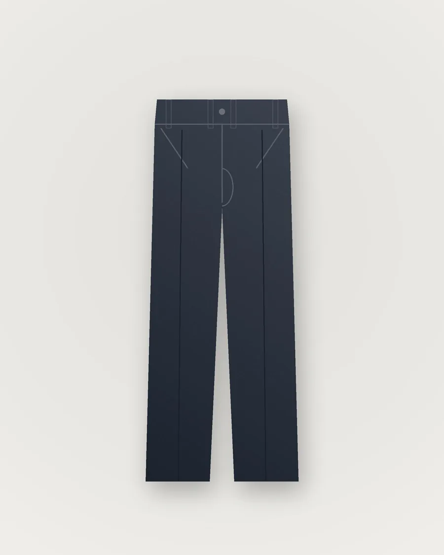 Slim Fit Navy Trousers — front